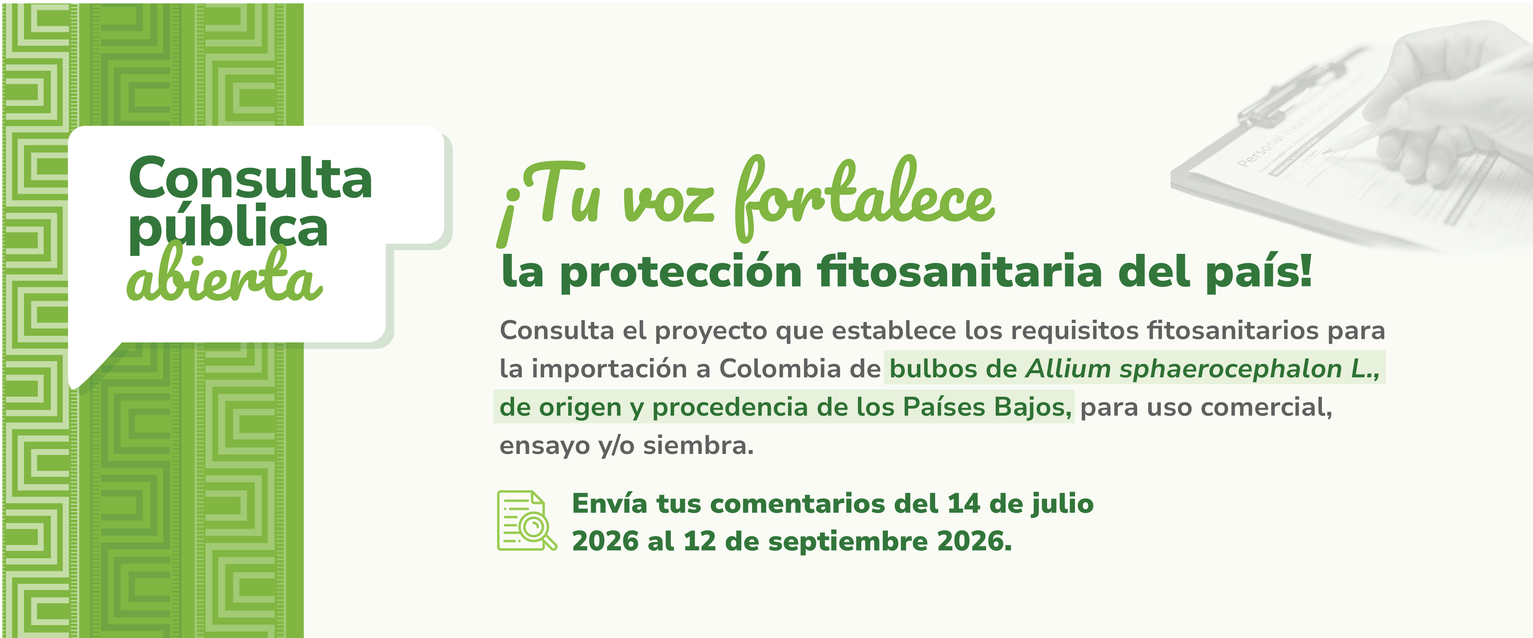Participa aquí en la consulta: 
