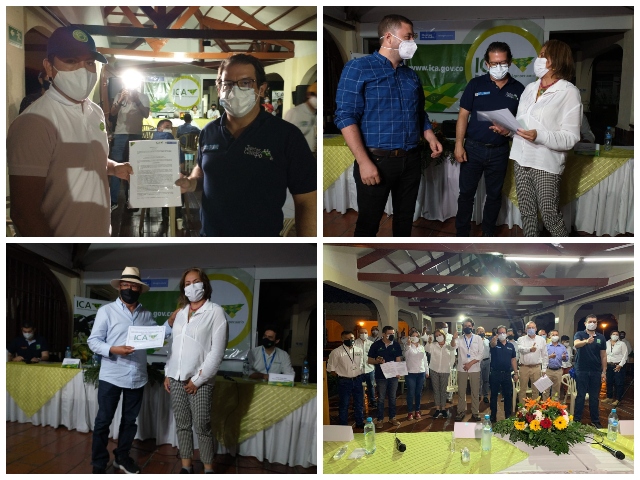 Entrega de certificados a predios agrícolas y pecuarios.