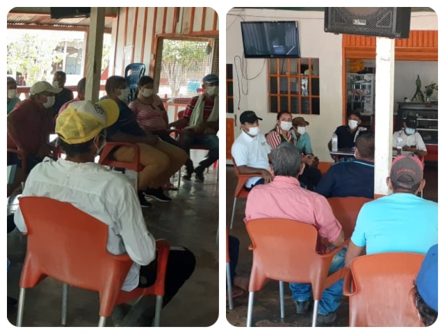 Visita del ICA al puesto de control Werima.