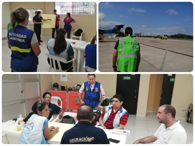 Puntos de entrada aéreo y fluvial en el Amazonas fueron escenarios para el simulacro de emergencia de salud pública