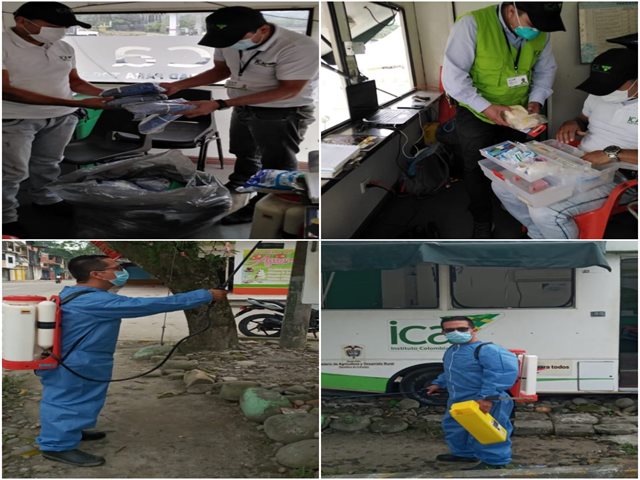 El ICA provee de elementos de protección a sus funcionarios que laboran en puestos de control sanitarios para evitar el Covid-19 