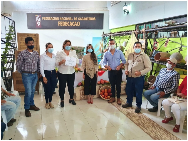 Productores de cacao santandereanos.