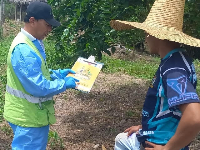 En Boyacá, el ICA adelanta el muestreo de material vegetal para diagnóstico del HLB de los cítricos 