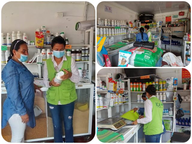 Visitas a establecimientos de comercio de insumos agropecuarios.
