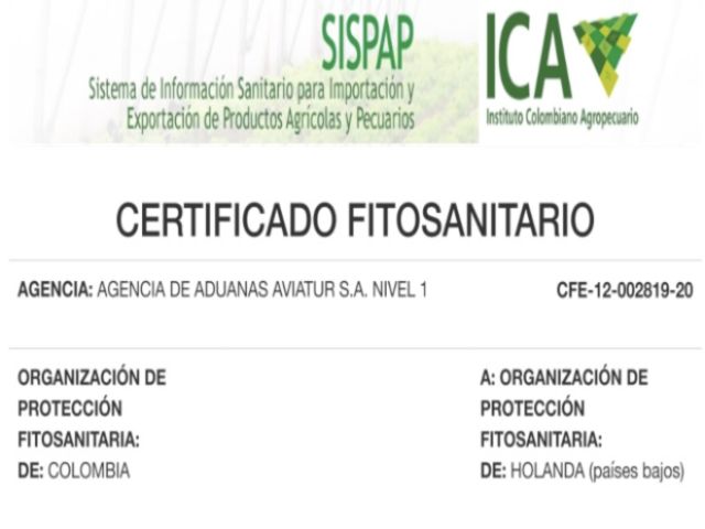 Certificado Fitosanitario de Exportación por SISPAP