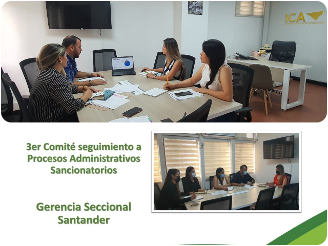 La gerencia seccional Santander realizó comité de seguimiento a los procesos administrativos sancionatorios 