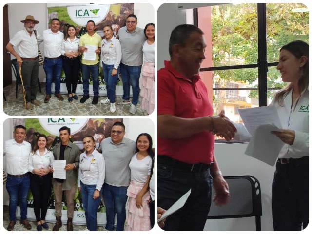  Érica Rocío Solano, gerente del ICA, Tolima, entrega certificados 