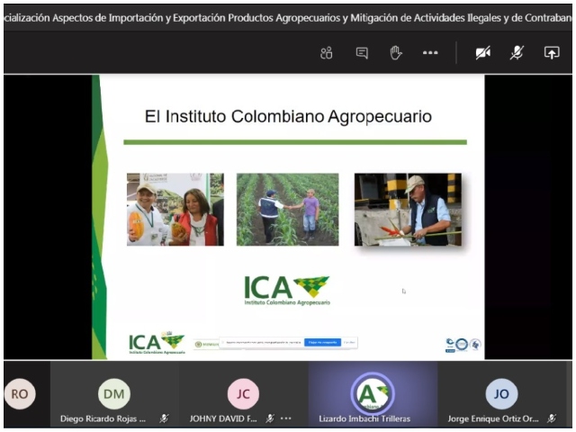 Socialización virtual para funcionarios ICA y agentes de la Polfa.