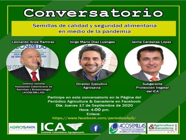 El ICA, Agrosavia y Acosemillas analizan la importancia de las semillas certificadas para la Seguridad Alimentaria 