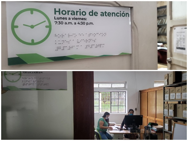 Señalización braille seccional Antioquia 