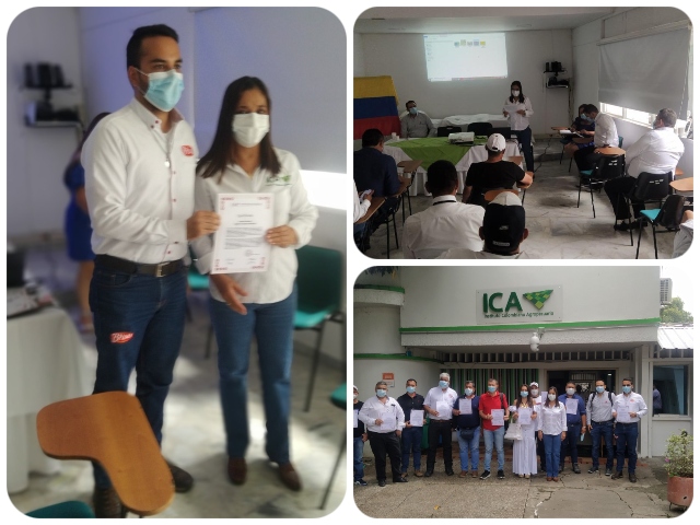 Entrega del certificado a los productores del Huila.