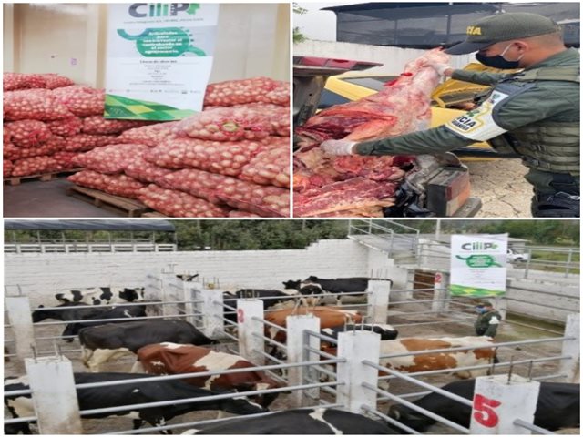 Autoridades incautaron más de $107 millones en productos agropecuarios en zonas de frontera 