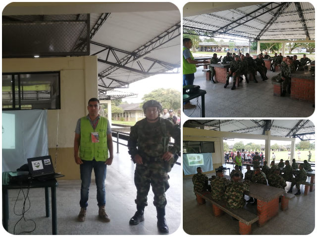  capacitación  a militares en temas de movilización animal.