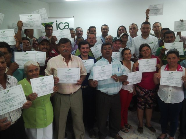 ICA entregó 48 certificación en BPA en el Huila