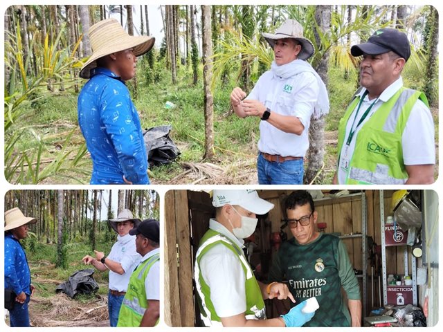 Funcionarios ICA y productores. 