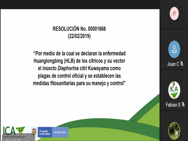 Productores citrícolas de Risaralda se capacitan para aumentar la competitividad y productividad del sector