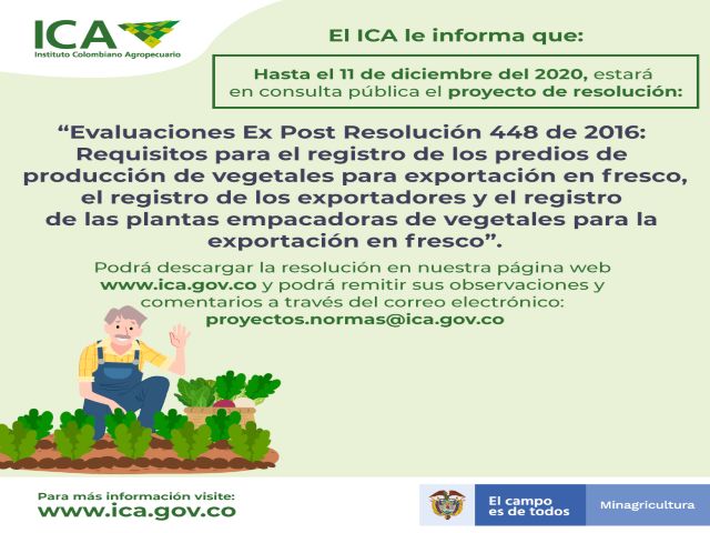 Consulta pública evaluación de la resolución 448 de 2016