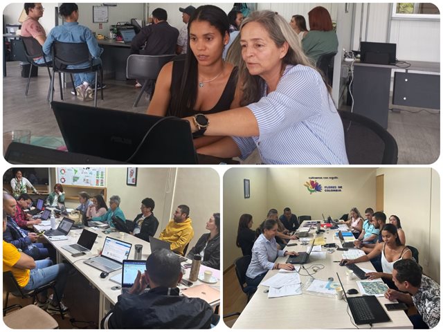 Brigadas de registro en la plataforma SimplifICA a pequeños productores de flores en Antioquia