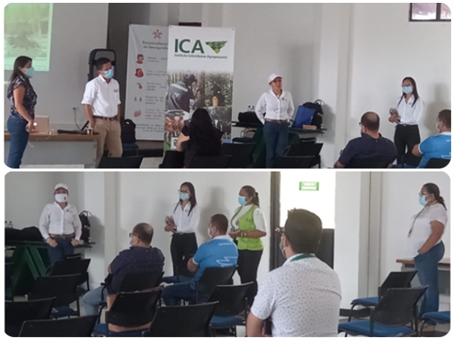 Funcionarios ICA en taller  