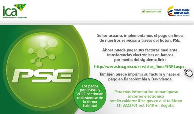 El ICA habilitó el botón PSE para pagos electrónicos  y disminuir y facilitar los trámites