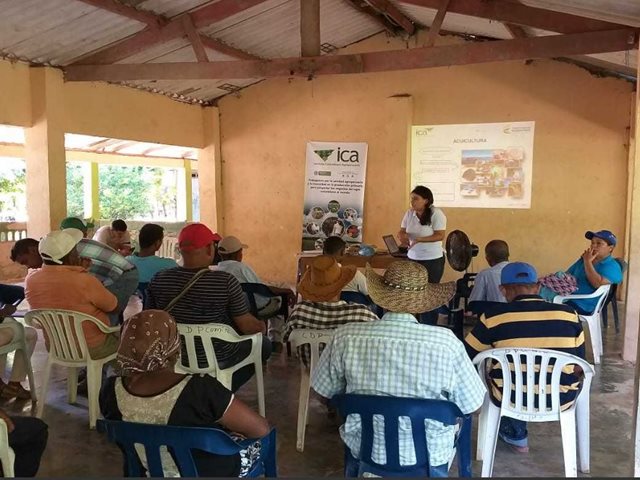 El ICA realizó jornada de educomunicación en Buenas Prácticas Acuícolas con productores de Bolívar