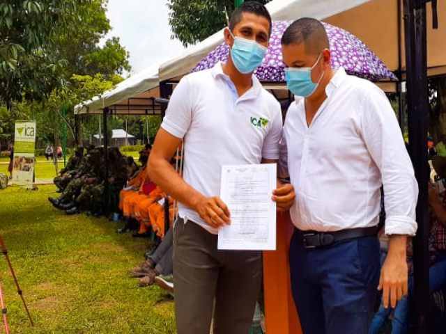 Reconocimiento a funcionarios del ICA. 