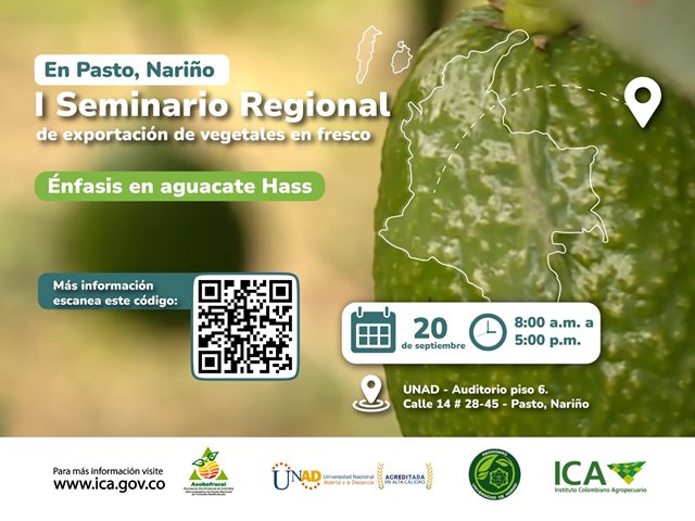 En Pasto, Nariño, el ICA realizará seminario regional para facilitar las exportaciones de vegetales frescos 