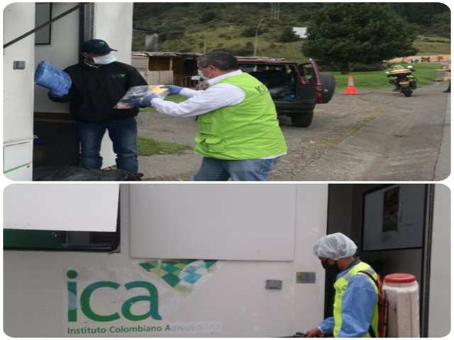 En Nariño, funcionarios de los puestos de control se protegen contra el COVID-19 