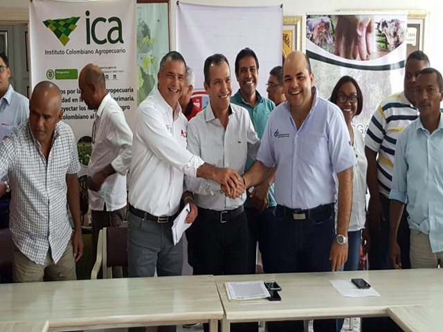 El ICA, la Gobernación del Atlántico y Asoganorte firman convenio para fortalecer predios productores en el departamento