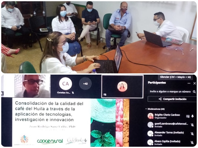 Evento virtual con la cadena de café del Huila.