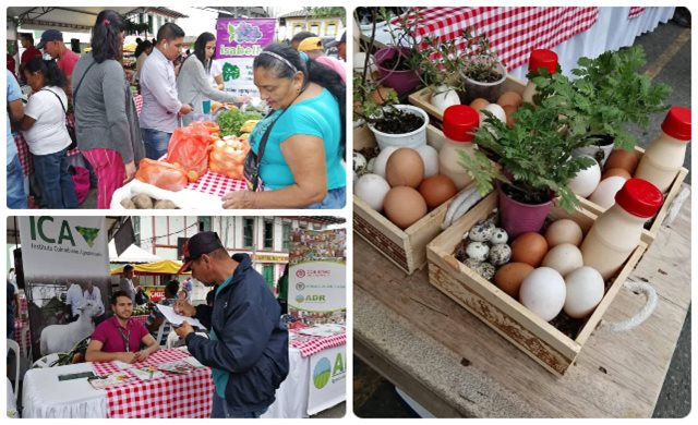 Productores vallecaucanos y el ICA participaron en el mercado campesino 