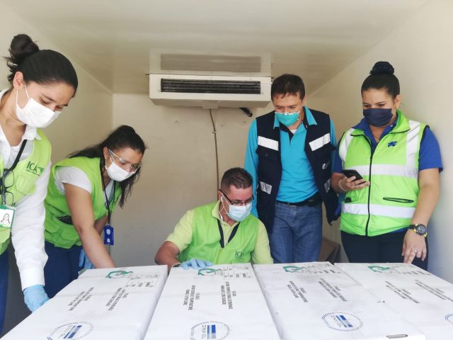 Inspección a huevos importados, procedentes de México.