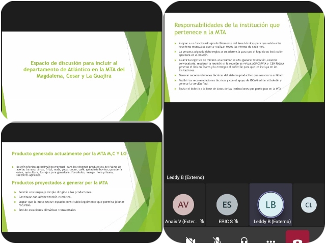 Participación  en la  Mesa Técnica Agroclimática